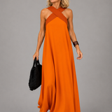 Velora™ | Kereszt Elegancia Maxi Ruha