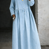 Clara - Peter Pan Collar Denim Dress
