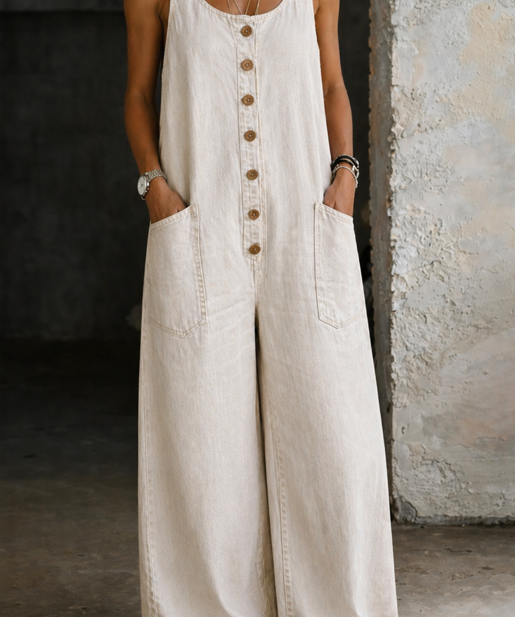 Saylor - Vintage Washed Cotton Denim Overalls