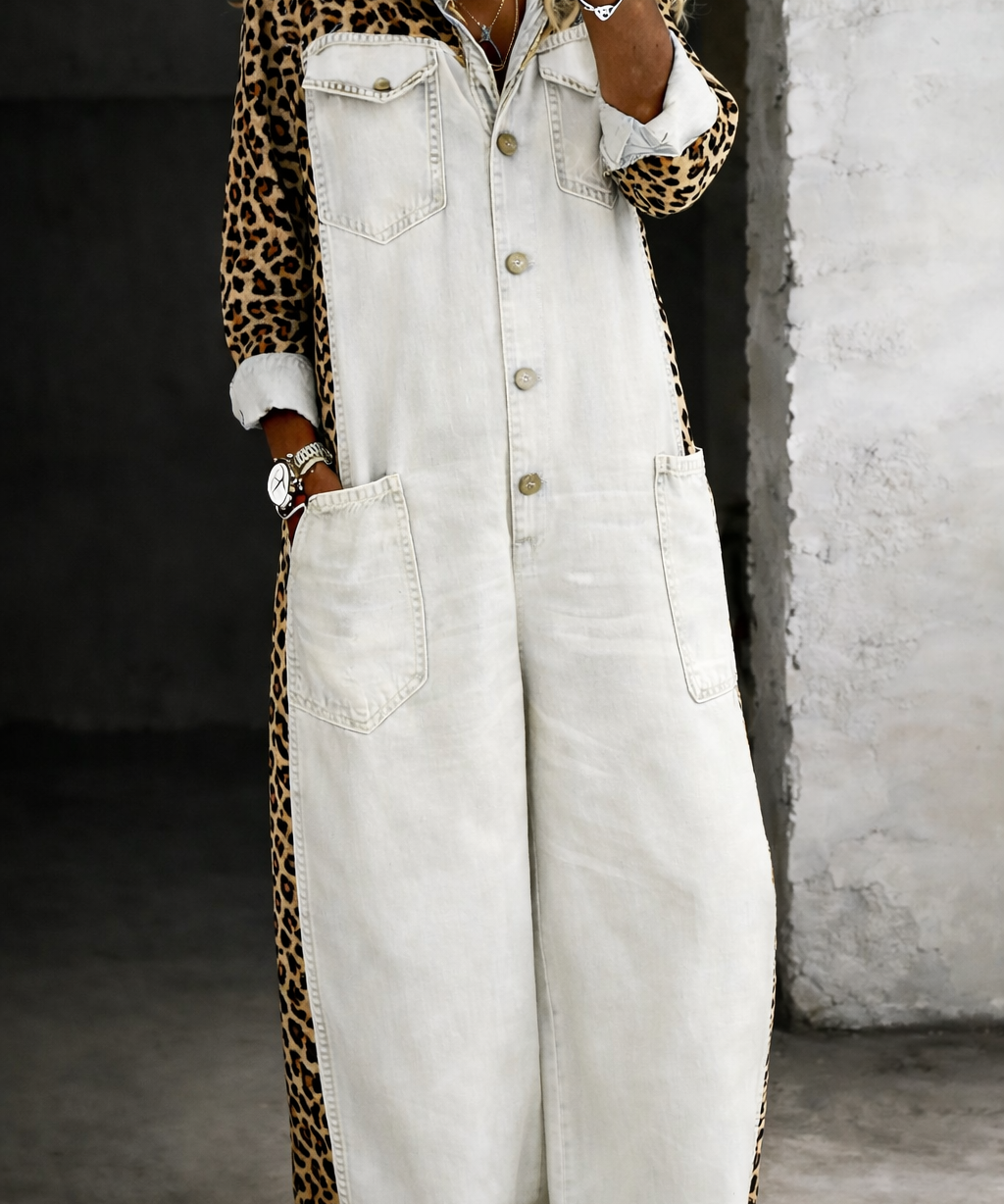 Ágnes | Egyrészes Farmer Ing Overall