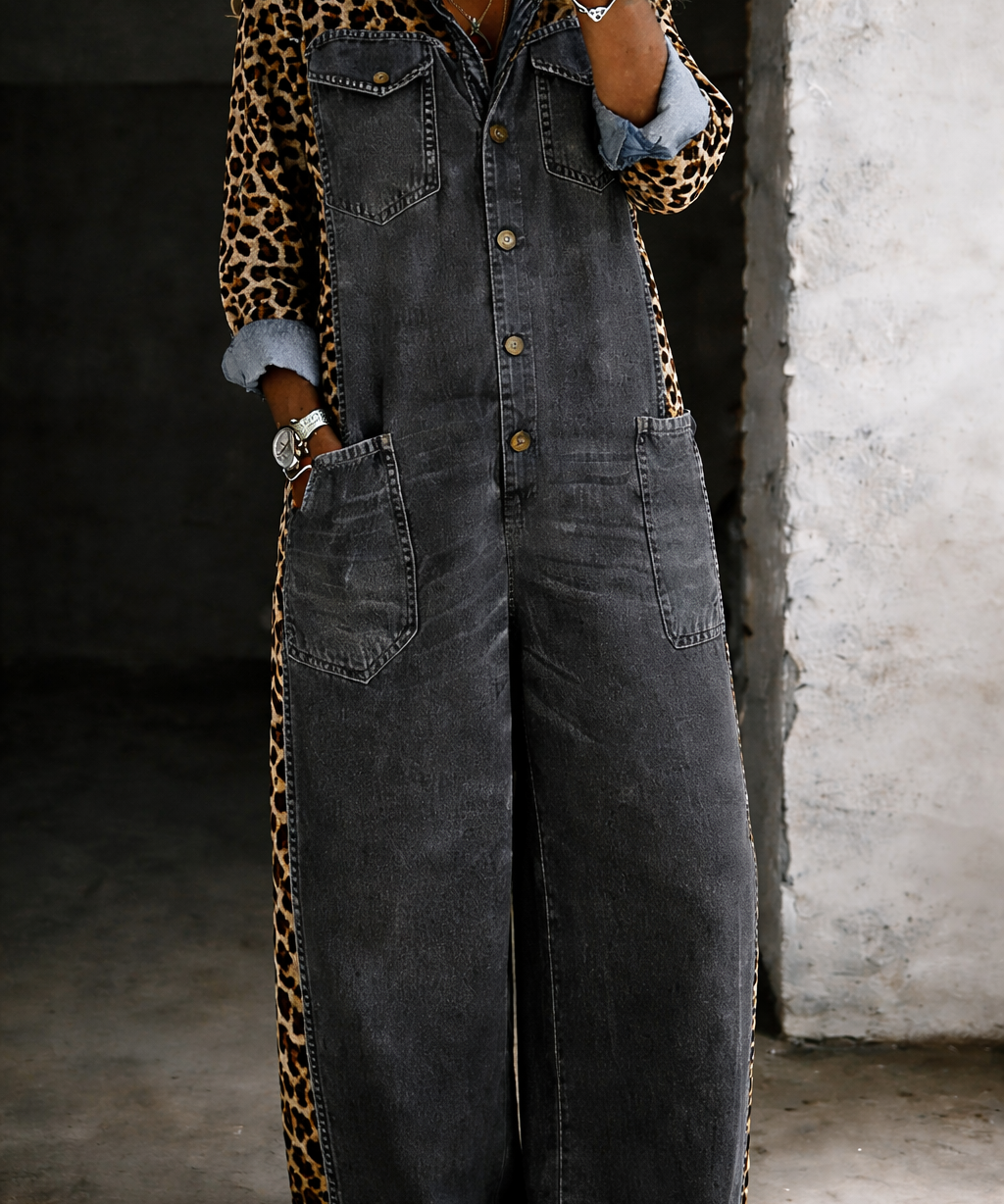 Ágnes | Egyrészes Farmer Ing Overall