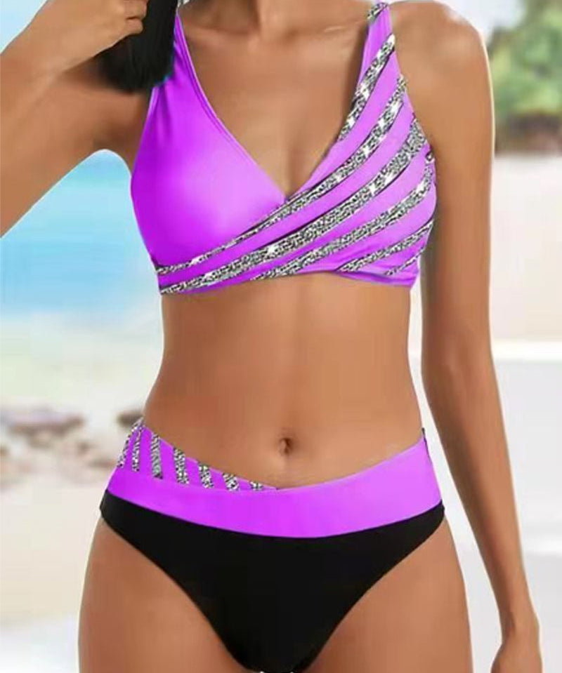 Borbála - Meleg tónusú mintás bikini