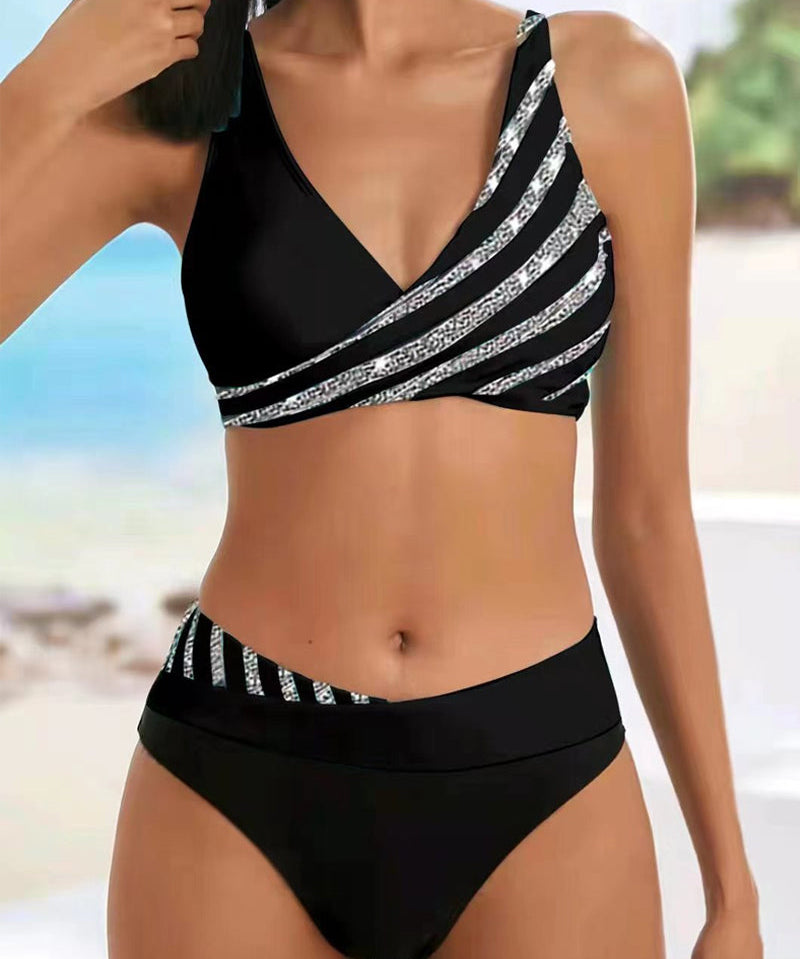 Borbála - Meleg tónusú mintás bikini