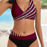Borbála - Meleg tónusú mintás bikini