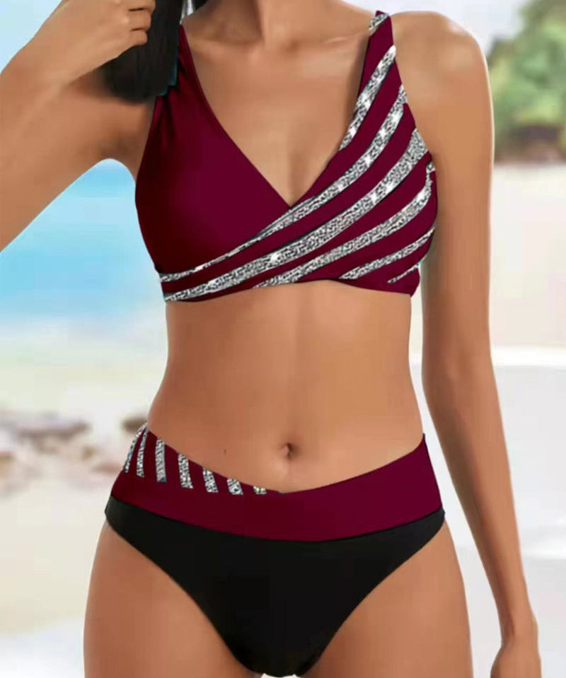 Borbála - Meleg tónusú mintás bikini
