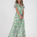 Ismeria | Virágmintás Chiffon Maxi Ruha