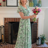 Ismeria | Virágmintás Chiffon Maxi Ruha
