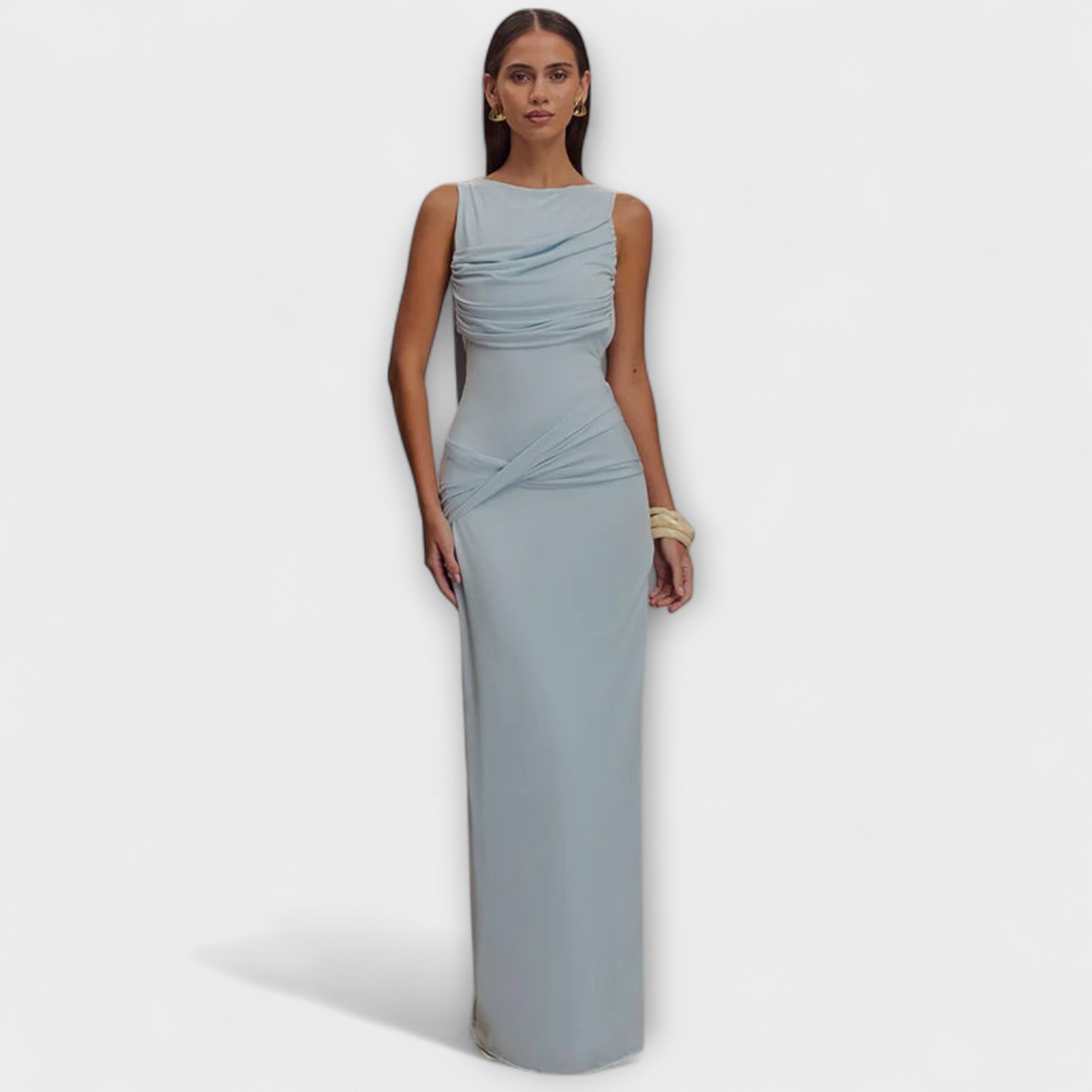 Rieke - Elegáns Maxi Ruha Magas Hasítékkal