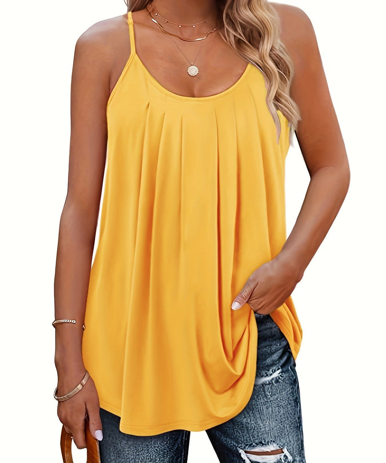 MILA - Women Lightweight Spaghetti Strap Fit Summer Top