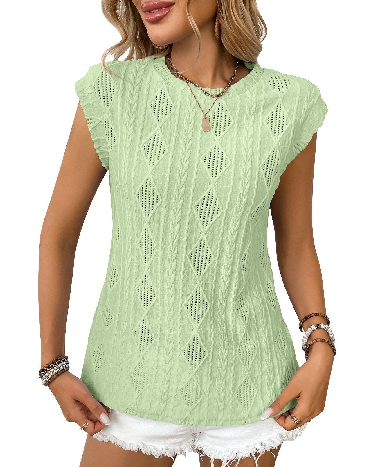 DELICE - Women Lightweight Knit Chic Tee