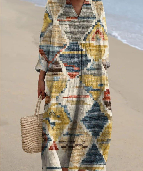 Kate - Bohemian-Inspired Dress with Ethnic Prints