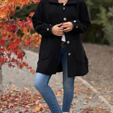 Corinne - Classic Button-Down Oversized Coat