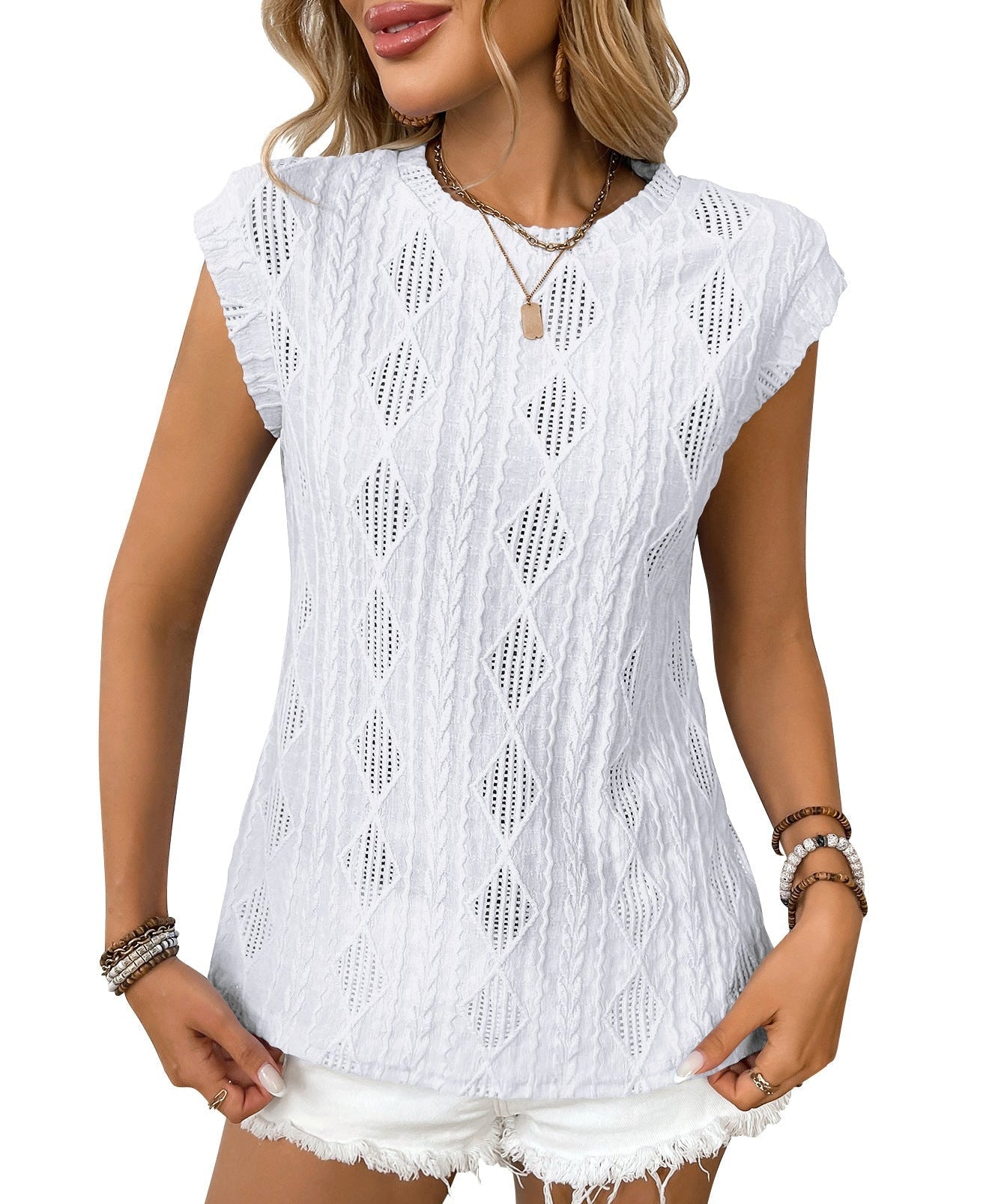 DELICE - Women Lightweight Knit Chic Tee