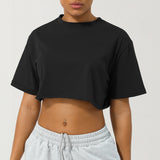 CASSIA - Women Relaxed Fit Crop Tee