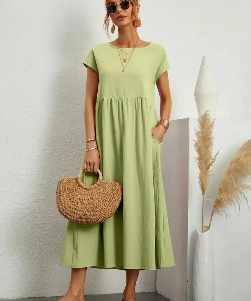 Celine - Midi Dress with Pockets