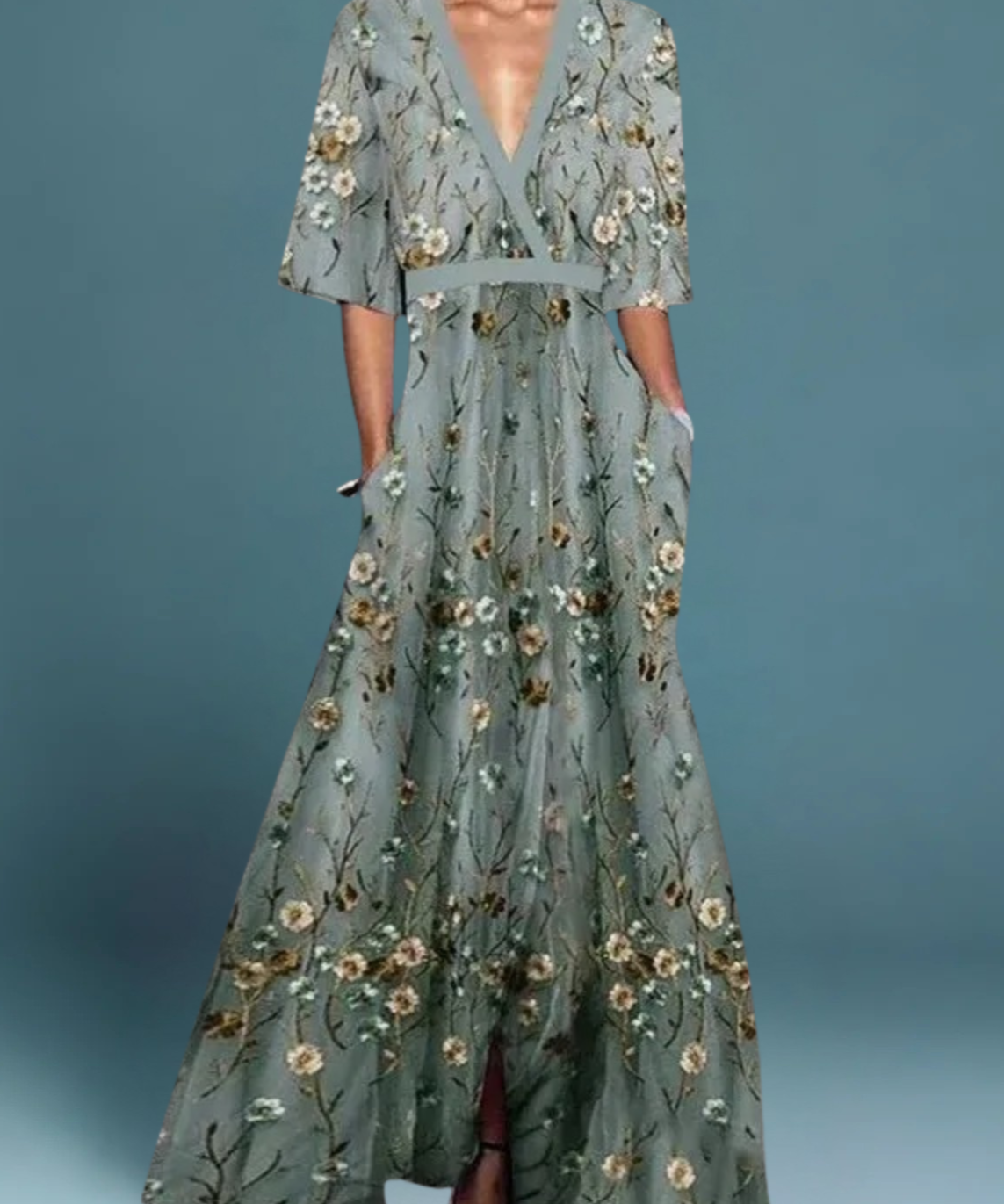 Ruth - Elegant Floral Maxi Dress