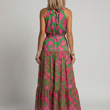 Edit - Draped Halter Midi Ruha