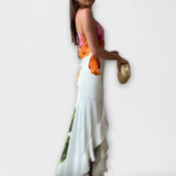Sapphire - Elegáns Maxi Ruha Patchworkkal