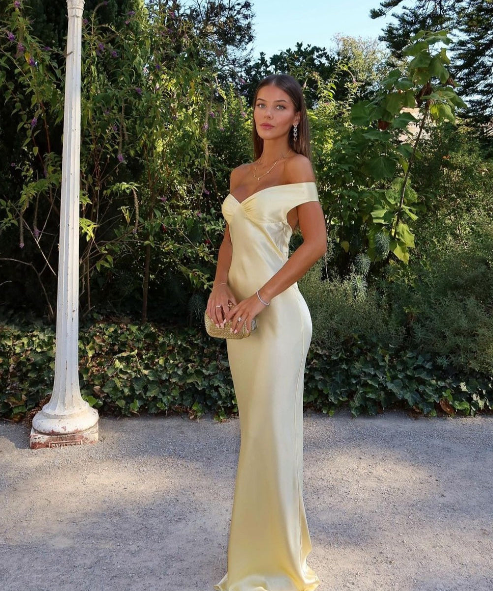 Barbara - Maxi Dress in Satin