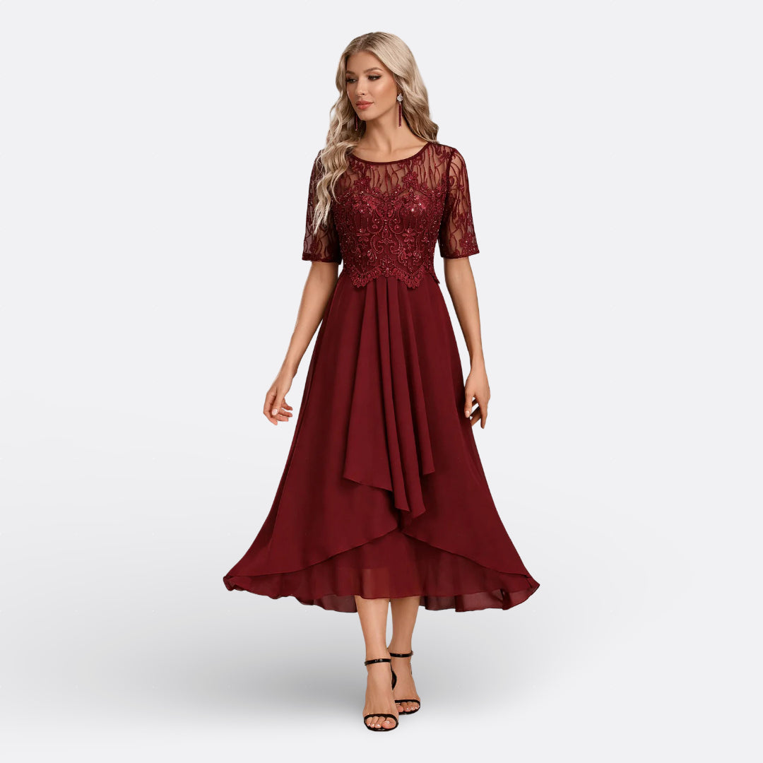 Madison - Lace Dress with Short Sleeves