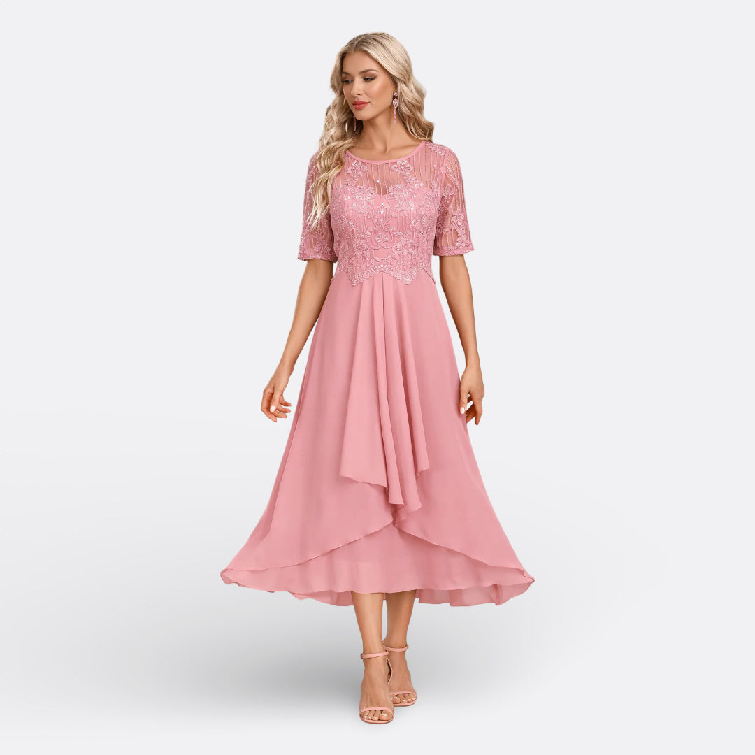 Madison - Lace Dress with Short Sleeves