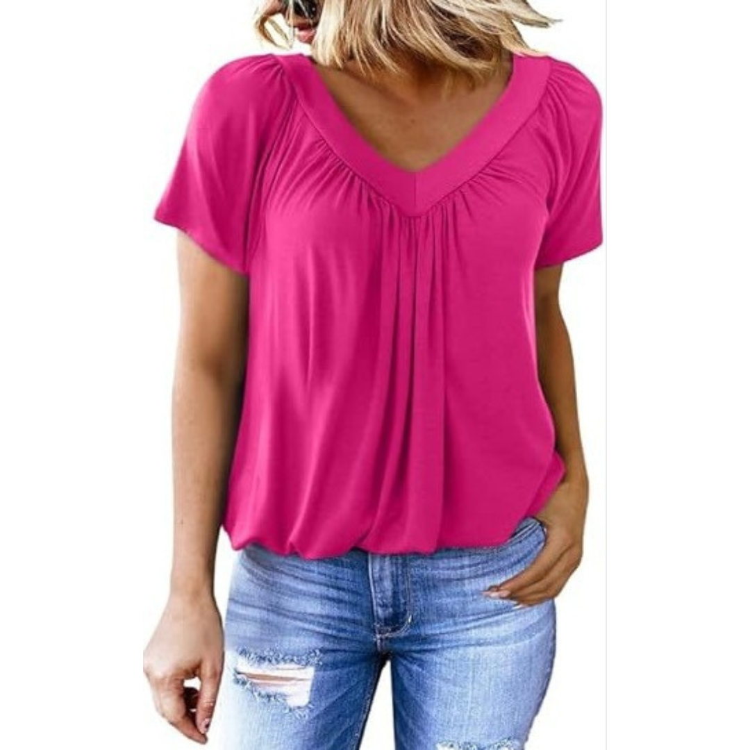 KATHLEEN - Women Casual V-Neck Top