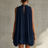 Camilla | Amerikai nyakú, ballon szoknyás chiffon mini ruha