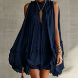Camilla | Amerikai nyakú, ballon szoknyás chiffon mini ruha