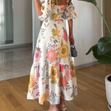 Luna - Floral Midi Dress