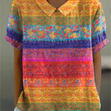 Mila - Floral Striped Blouse