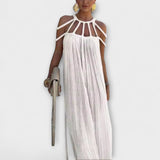 Briar - Maxi ruha lenkeverékből drapált pántokkal