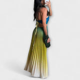 Haven - Stílusos Maxi Ruha Ujj Nélkül Tie-Dye