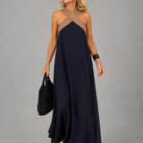 Velora™ | Kereszt Elegancia Maxi Ruha