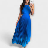 Haven - Stílusos Maxi Ruha Ujj Nélkül Tie-Dye