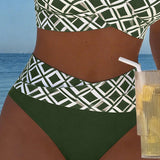 Sydney - Two-Piece Bikini with Cut-Out Bra and Diamond Pattern