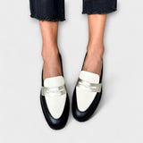 Heidi - Black Metallic Loafers