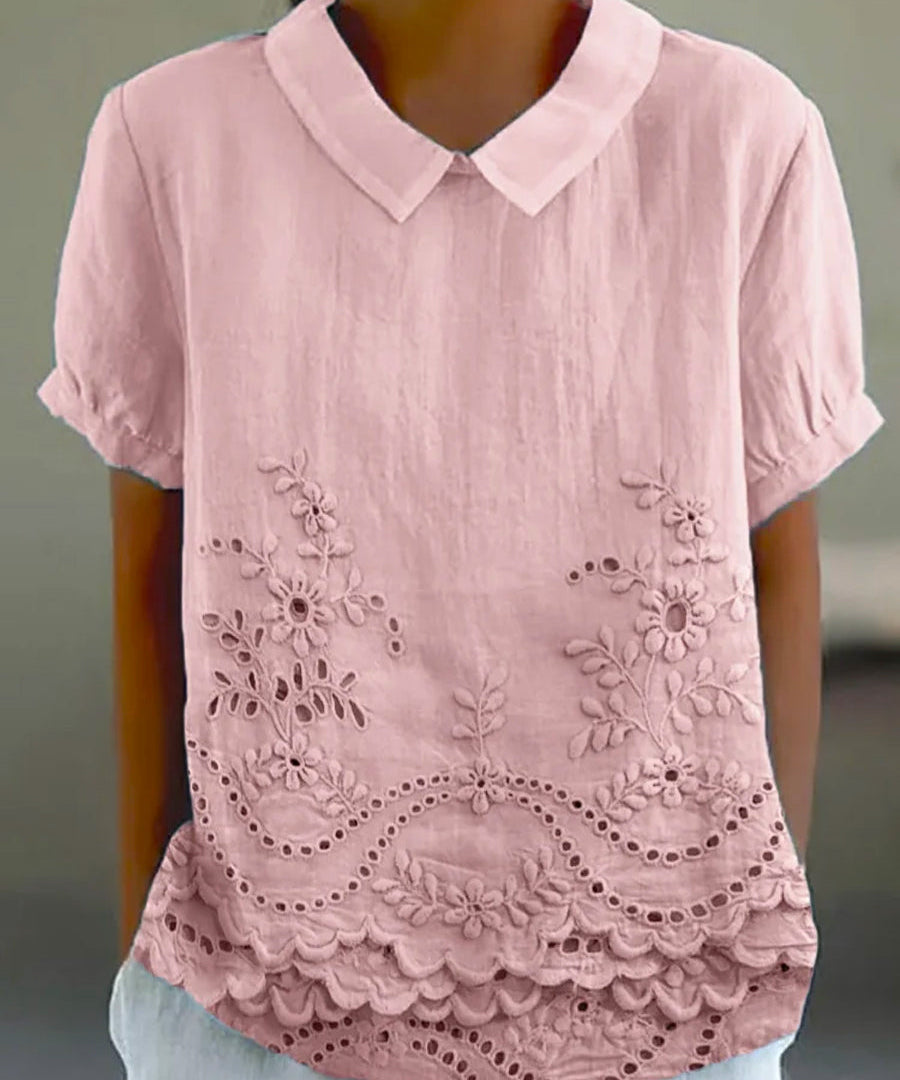 Lily - Embroidered Floral Blouse