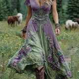 Serena - Short Maxi Floral Dress