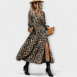 Natalie - Elegáns leopárdmintás ruha