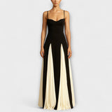 Ember - Klasszikus elegancia A-vonalú maxi ruha tüll panelekkel