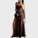 Goldie - Maxi chiffon ruha