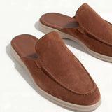Mocasines de ante color granate