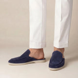 Mocasines náutico de gamuza azul marino