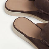 Mocasines de gamuza marrón para yate