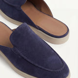 Mocasines náutico de gamuza azul marino