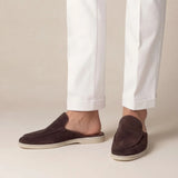 Mocasines de gamuza marrón para yate