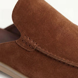 Mocasines de ante color granate