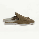 Mocasines náutico de ante verde oliva