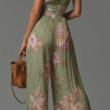 Zsófia | Mono Chifón Floral Plisado