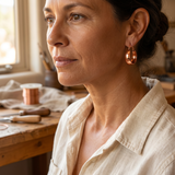 Burl Copper Earrings